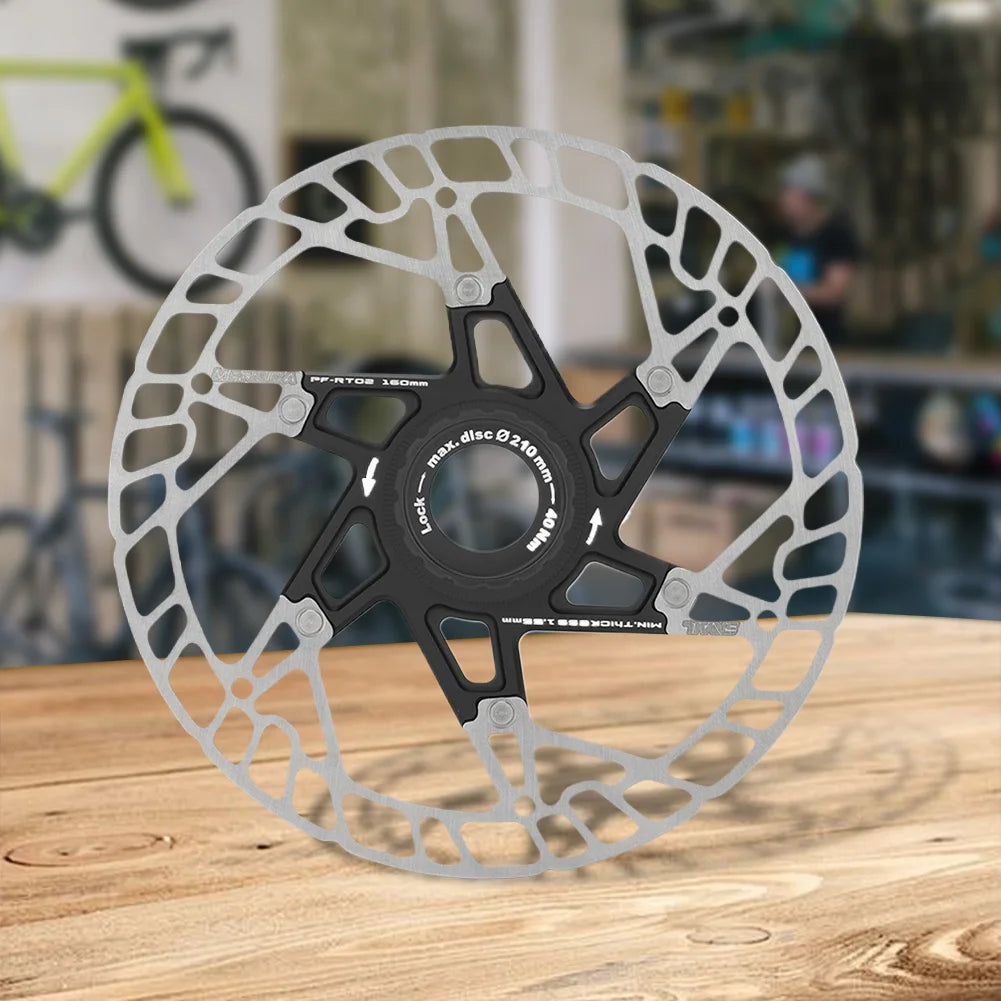 Bicycle Center Lock Disc Rotor Bike Brake Rotor Strong Heat Dissipation Floating Rotor 160mm MTB Road Accessories