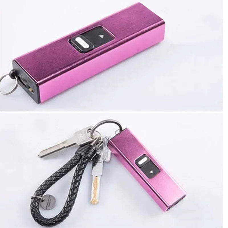 Outdoor Self-defense, Rechargeable Mini Flashlight, Female Anti-wolf Self-defense Tools