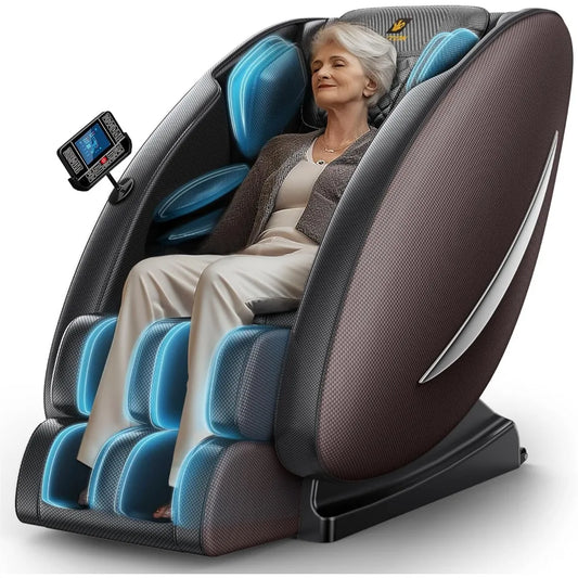 Massage Chair Recliner with Zero Gravity and Heating Brown