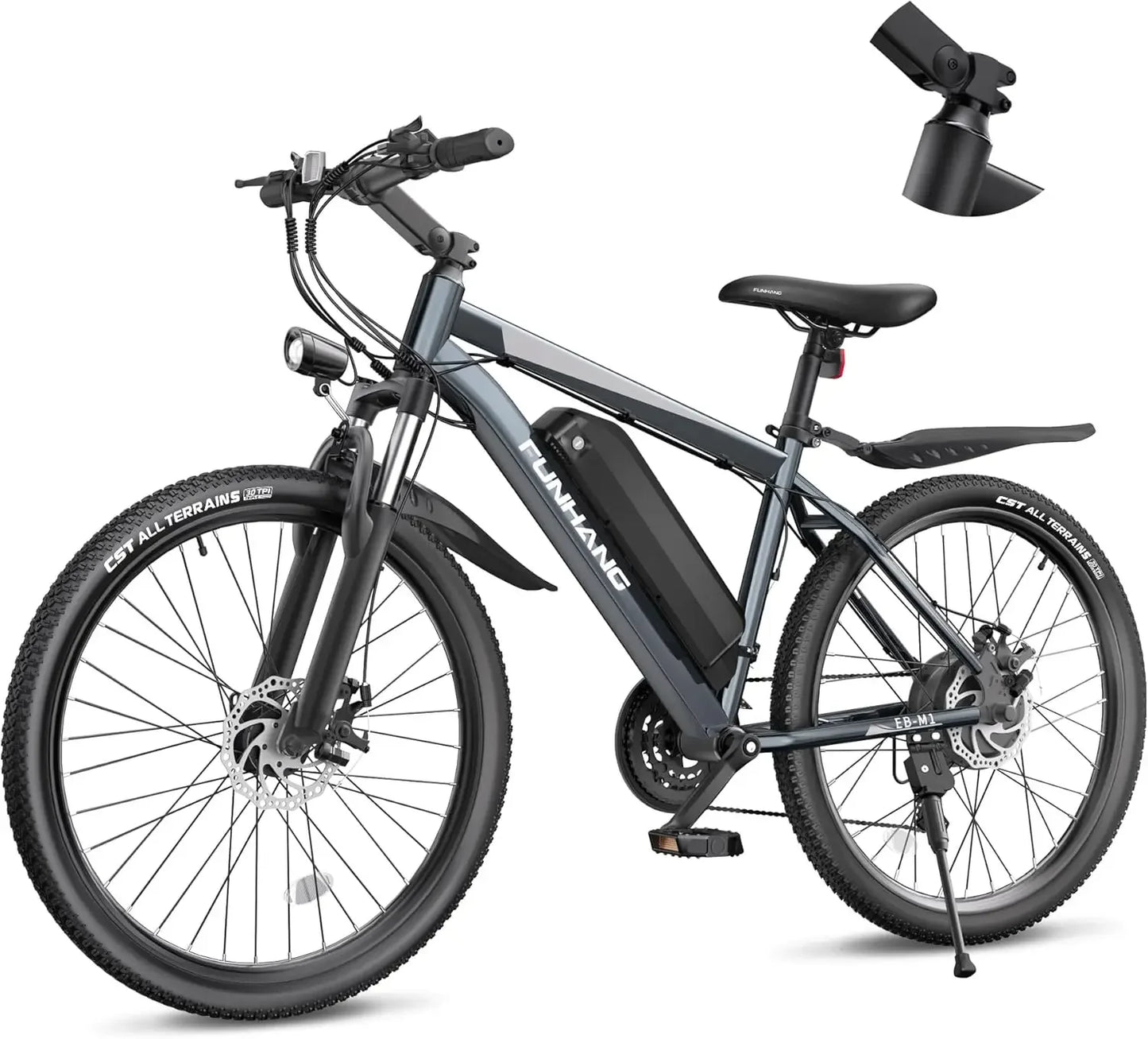 26 Inch 1000W Peak Ebike for Adults Up to 50 Miles 21.7MPH Electric Mountain Bike