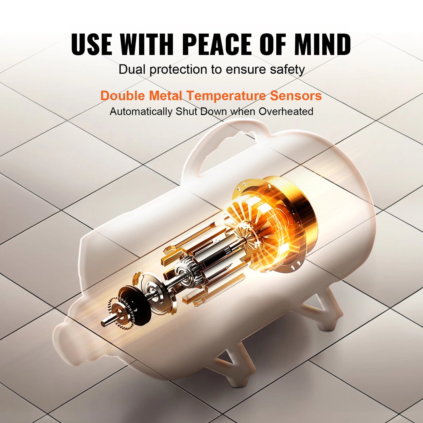 VEVOR 2000W Dog Blow Dryer with Adjustable Speed and Temperature Control