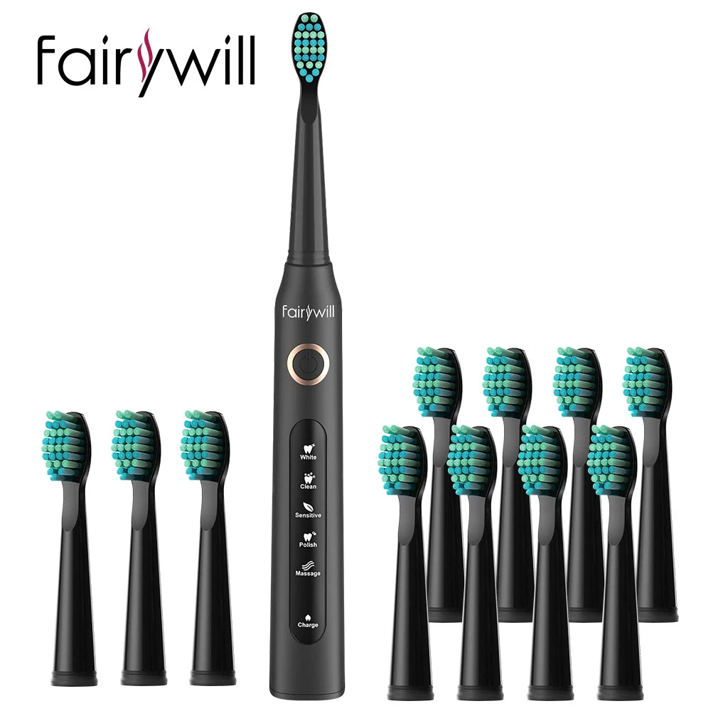 Fairywill Electric Sonic Toothbrush FW-507 USB Charge Waterproof