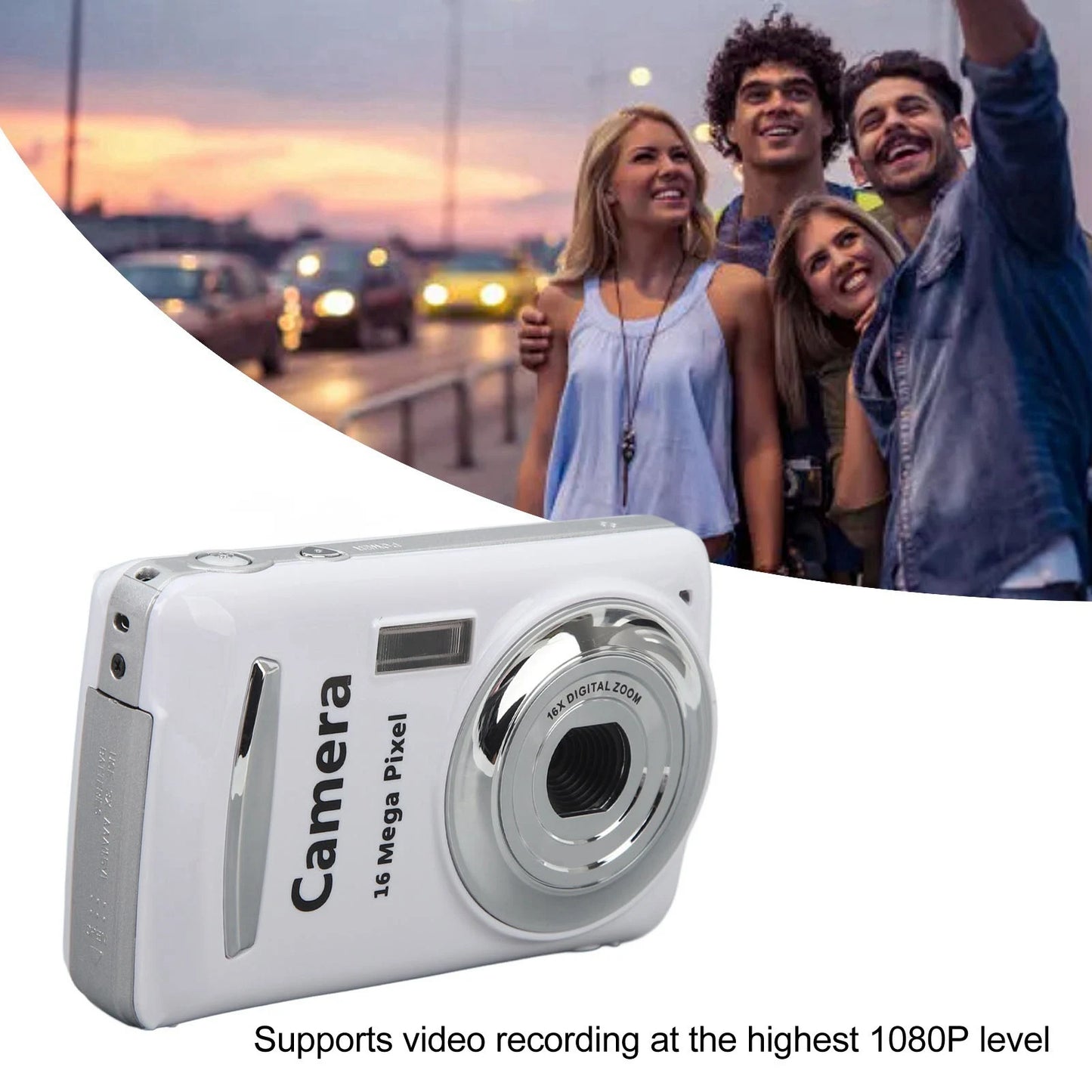 Compact Camera Digital Camera 2.4 In Portable 16MP Zoom