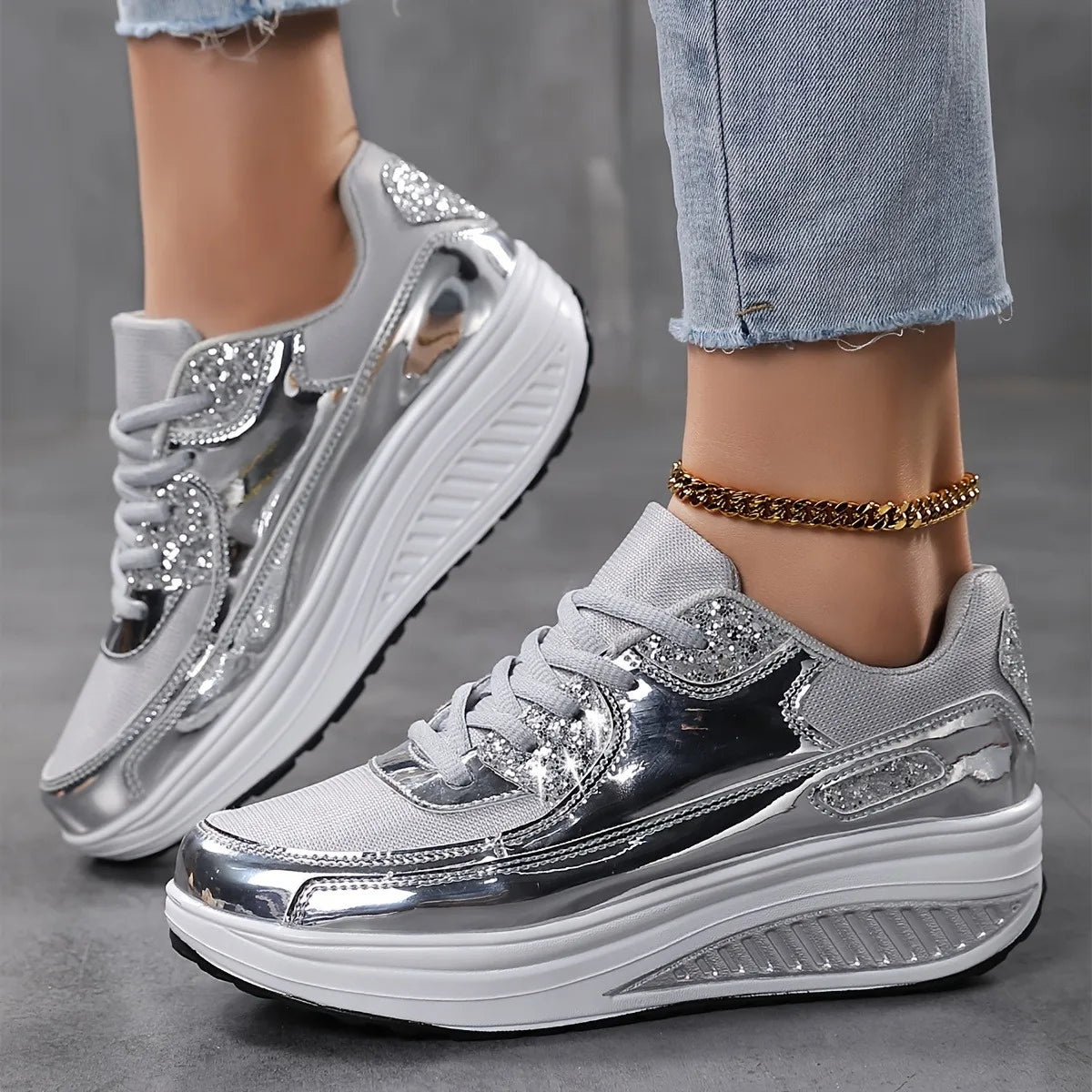 Womens Sports Shoes Outdoor Elastic Jogging Walking Lightweight Casual Running Shoes
