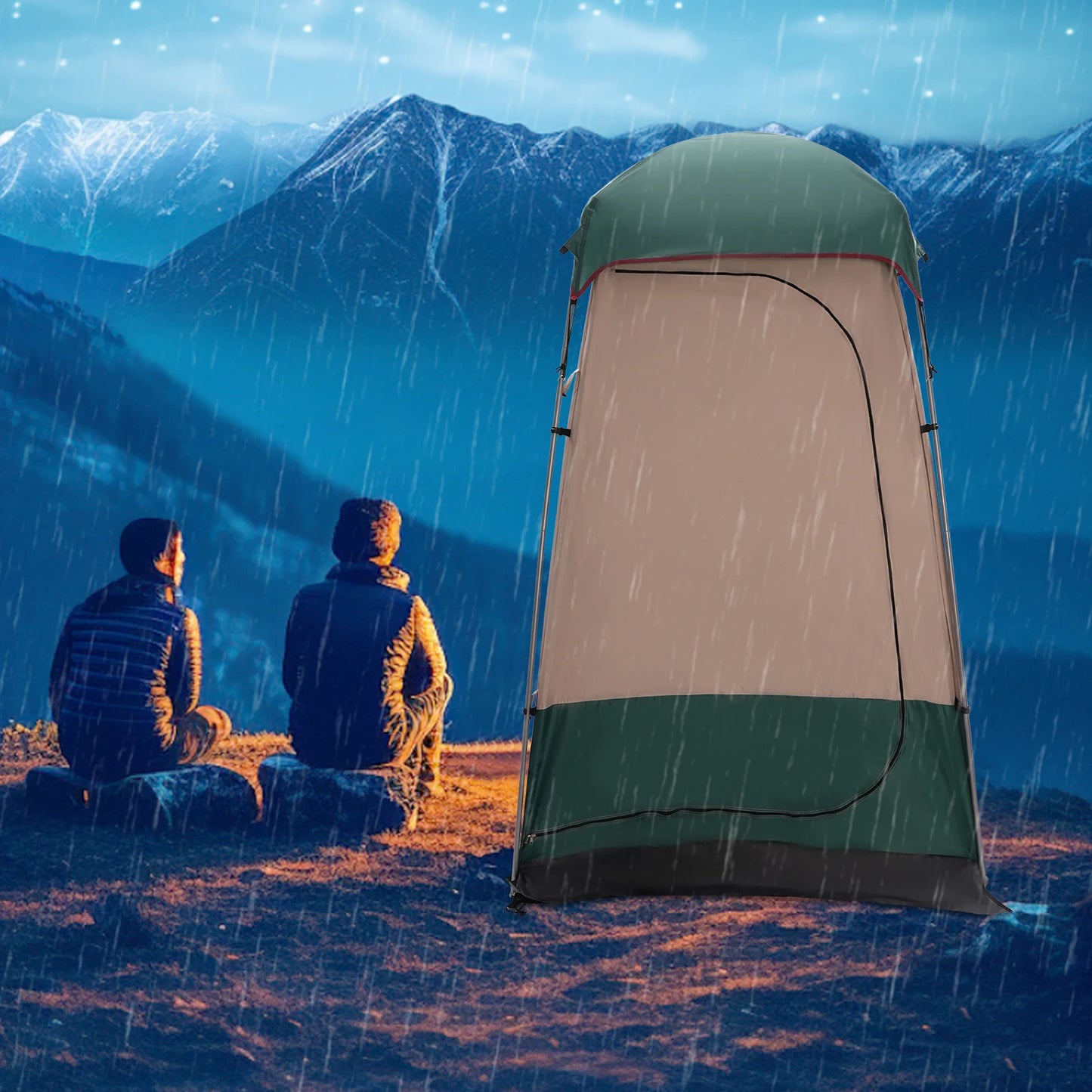 4-Person Waterproof Tent with 1500MM Pressure and Easy Setup