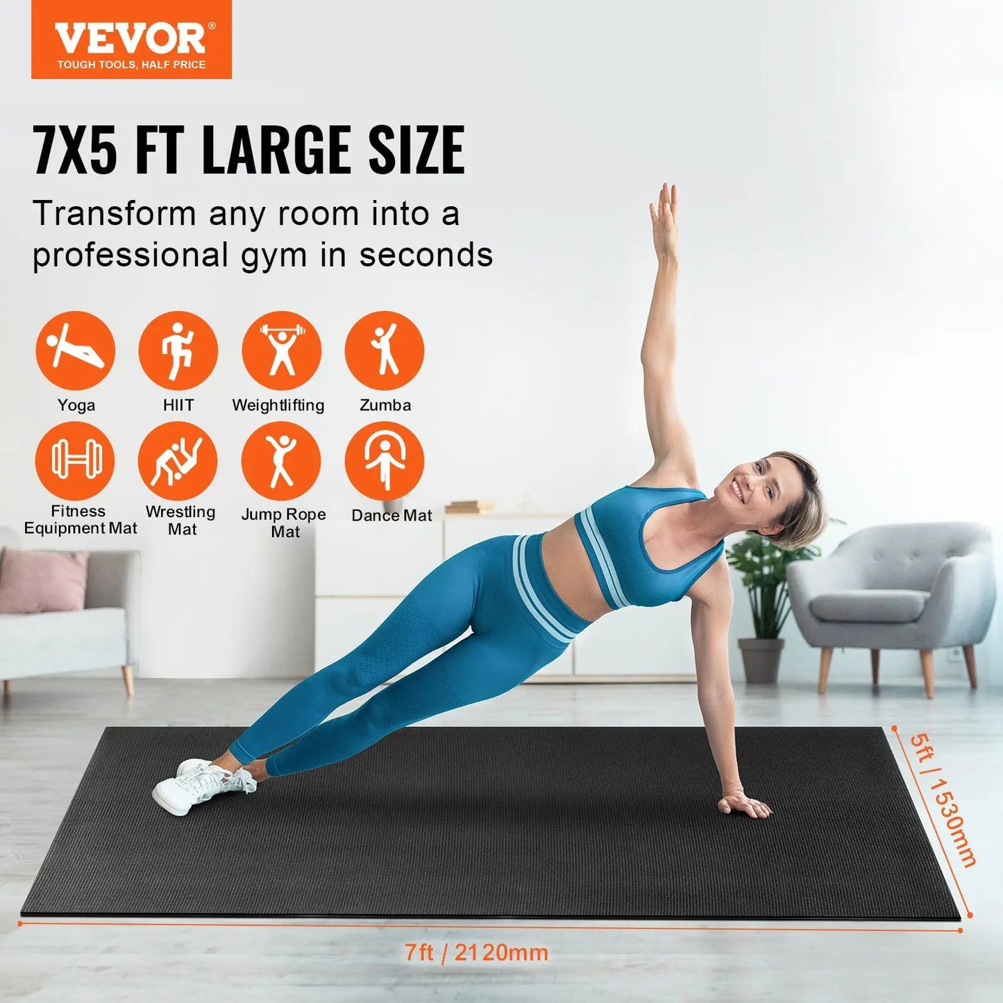 Exercise Mat, Non Slip High Density Premium Yoga Mat