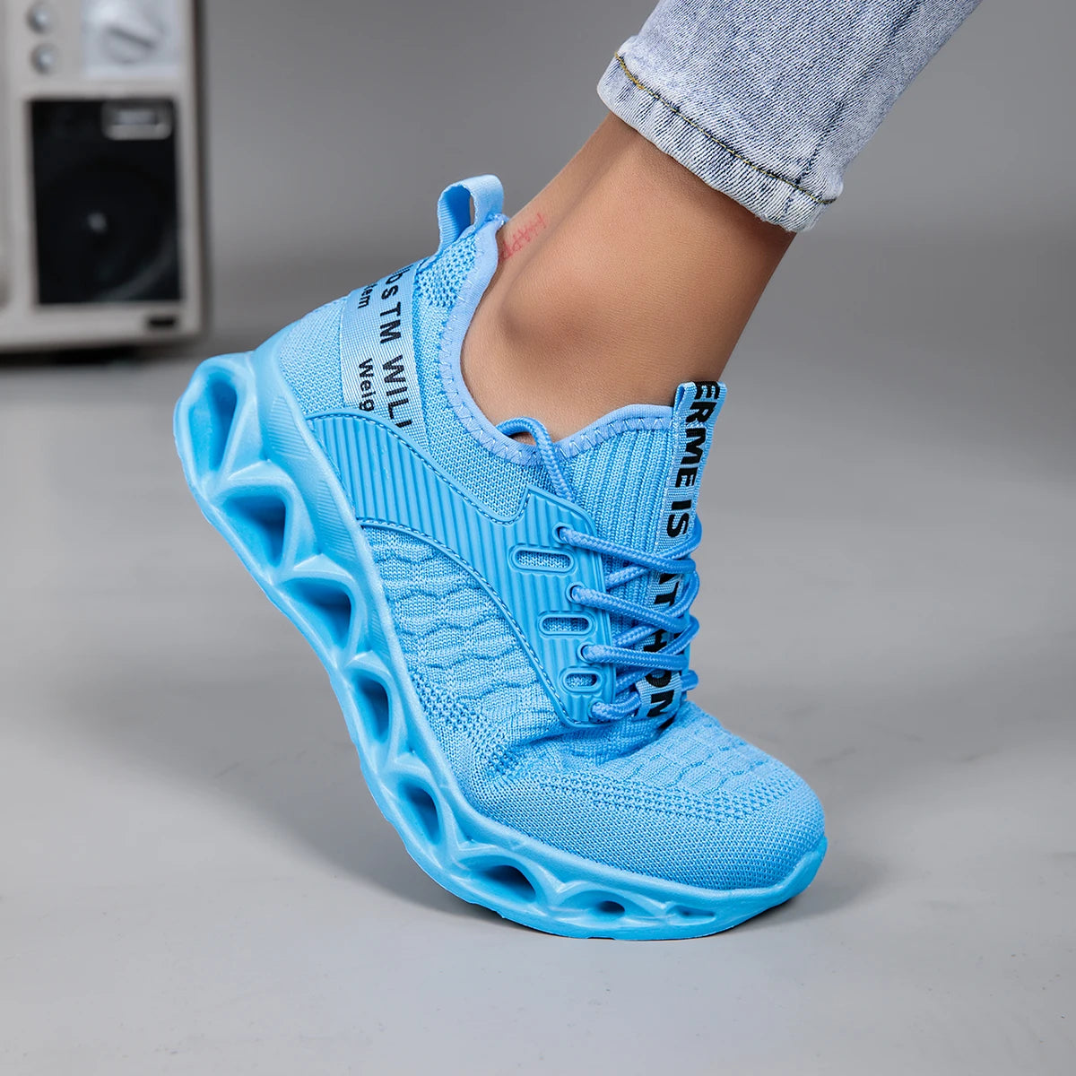 Women's Running Shoes Lightweight Mesh Breathable Comfortable Flat Soft Tennis Sports Shoes for Women