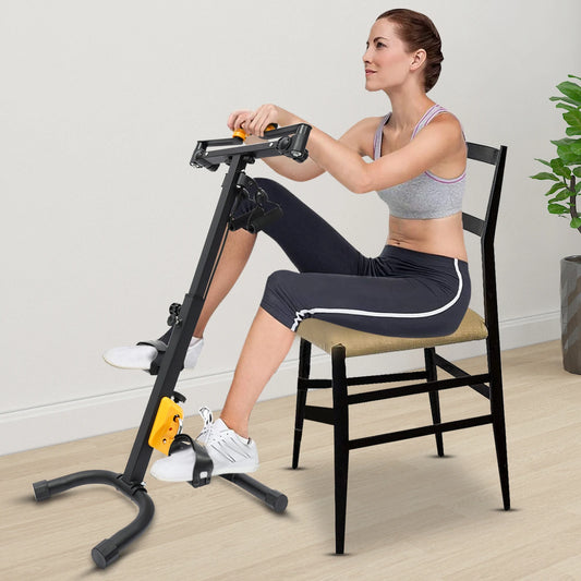 Foldable Home Pedal Exercise Bike Cycling Stepper for Seniors