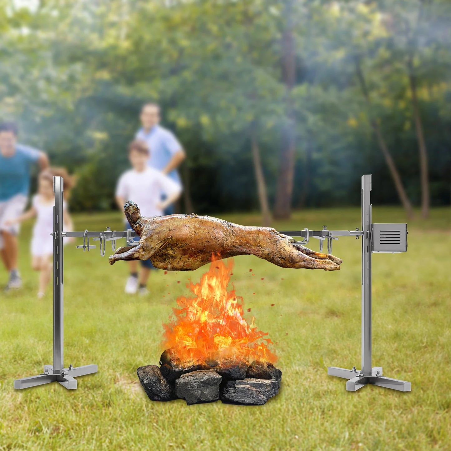 Electric BBQ Rack Rotisserie Grill 40KG Load-bearing 20W 25W