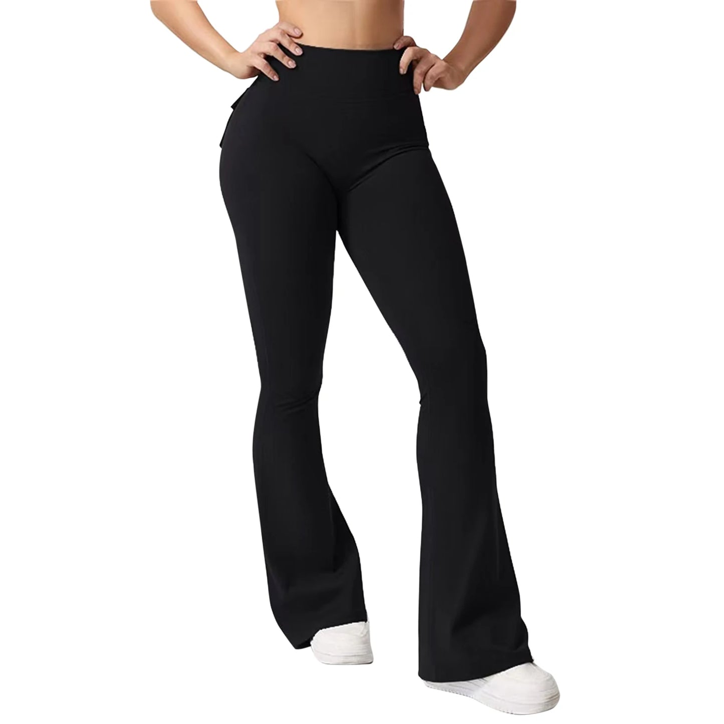 Women High Waist Yoga Leggings with Pockets Tummy Control Workout Running Pants Stretchy Booty Leggings
