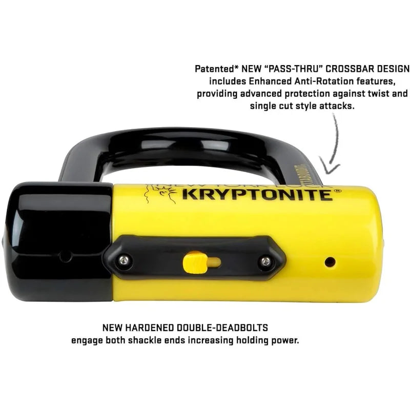 Kryptonite New York Fahgettaboutit Mini Bike U-Lock Heavy Duty Anti-Theft Bicycle U Lock 18mm Shackle with Keys