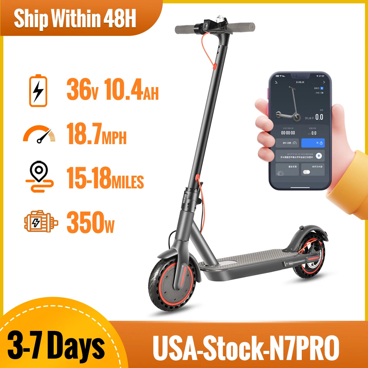 SUNNIGOO N7PRO Electric Scooter Adults Lightweight 19 Miles