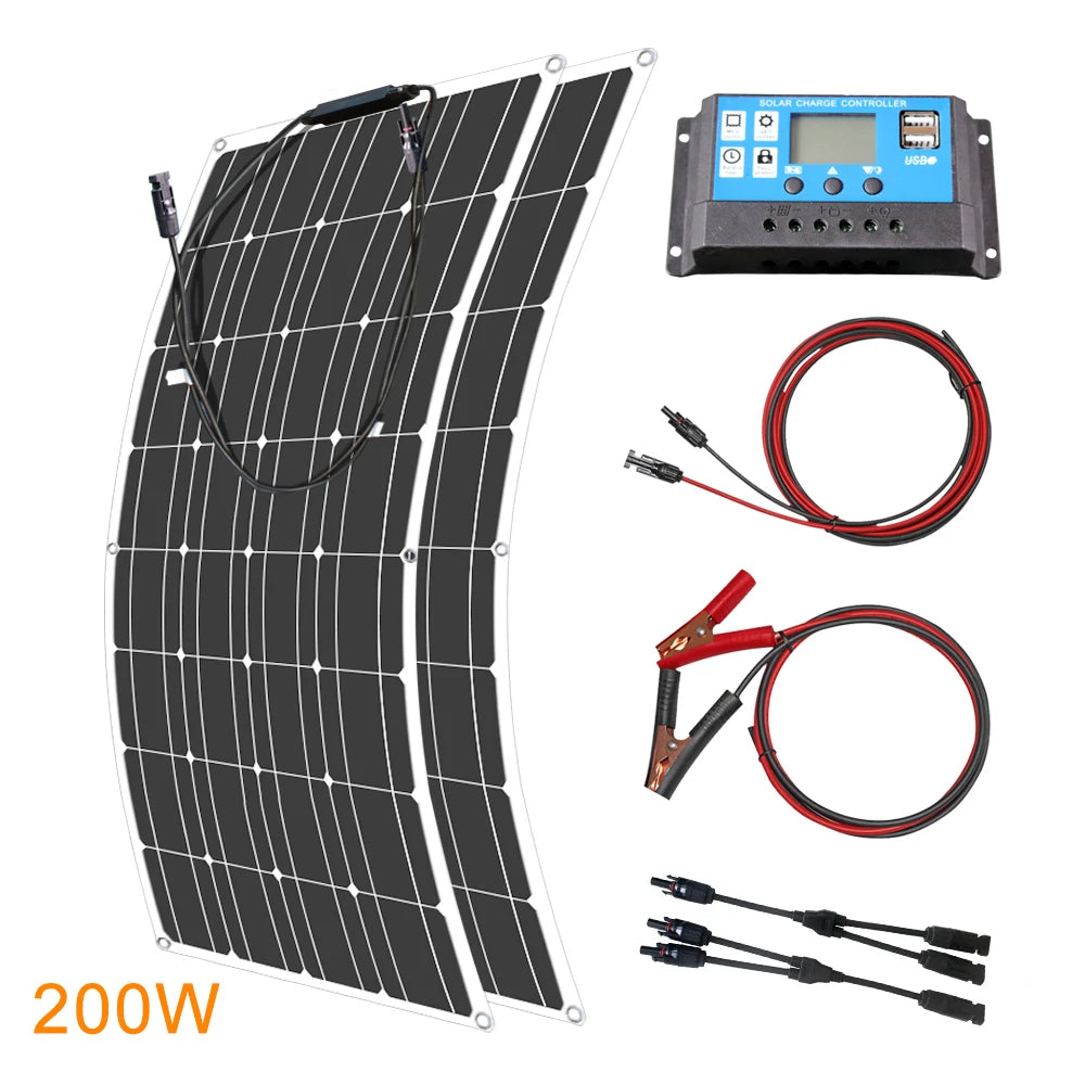 12V Flexible Solar Panel Bendable Waterproof Monocrystalline