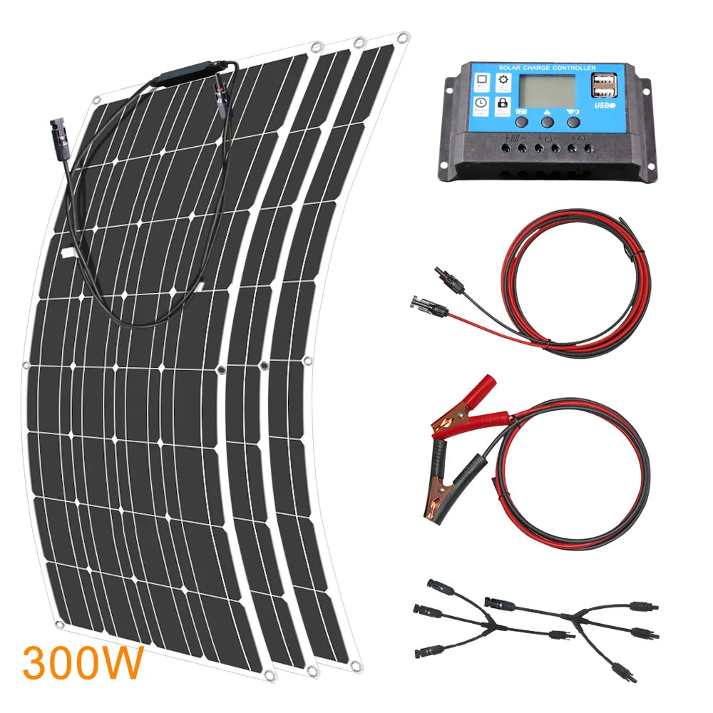 12V Flexible Solar Panel Bendable Waterproof Monocrystalline