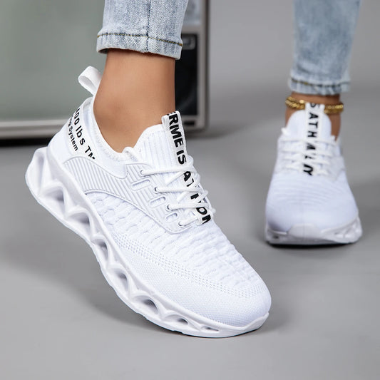 Women's Running Shoes Lightweight Mesh Breathable Comfortable Flat Soft Tennis Sports Shoes for Women