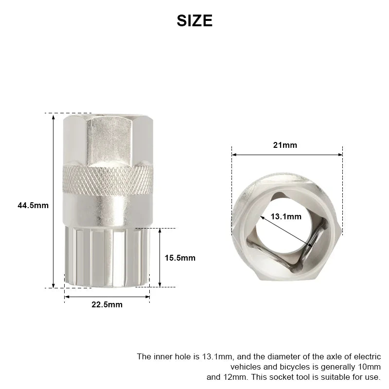 Bicycle Freewheel Sprocket Removal Repair Tool For 6/7/8/9/10/11S Mountain Road Bike Rear Hub Cog Overhaul Extractor
