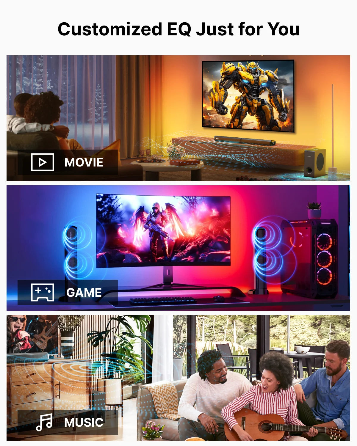 ULTIMEA 280W 4.1 Sound Bar with Dolby Atmos and Subwoofer
