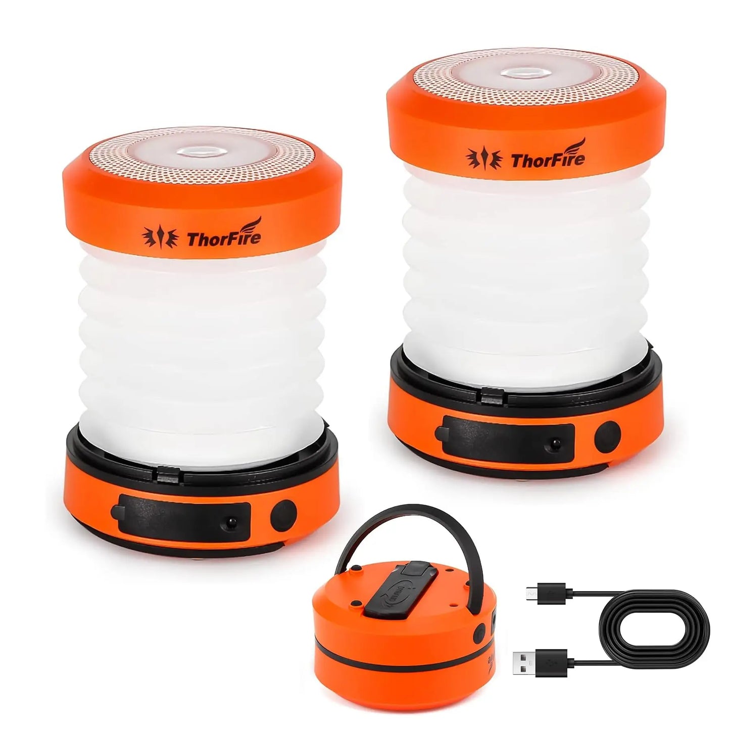 2/4PCS Camping Light Solar Rechargeable Foldable Lantern