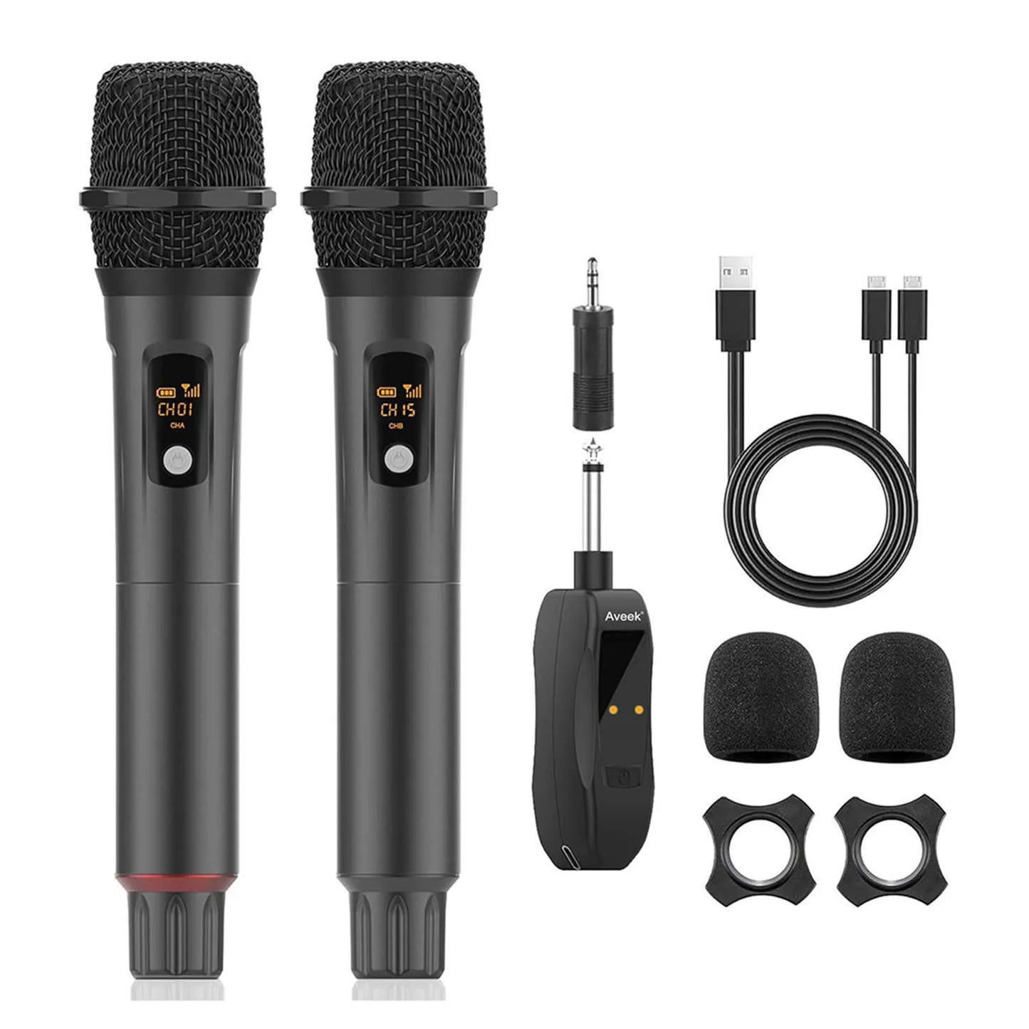 Wireless Microphones Rechargeable Aveek Karaoke Handheld Microphone