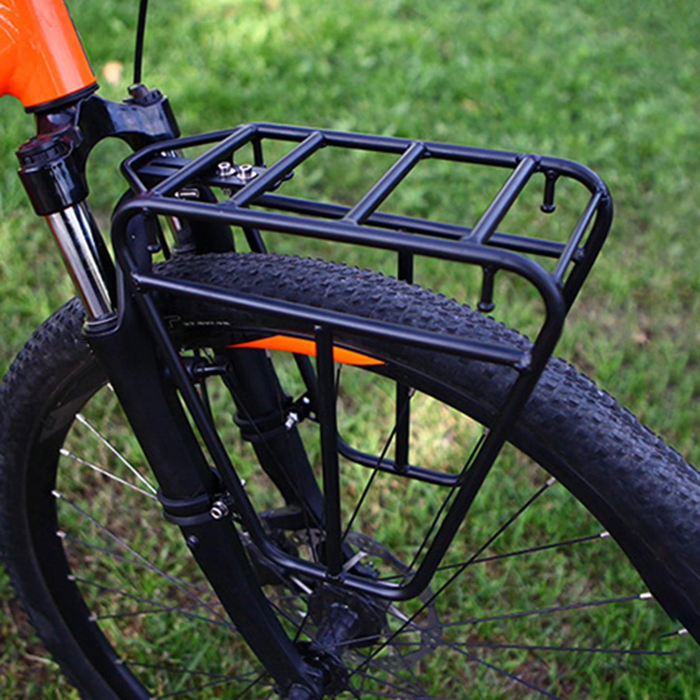 Bike Front Cargo Rack Steel Bicycle Front Fork Luggage Bracket Adjustable MTB Bike Side Mount Bag Stand For Cycling Accessories