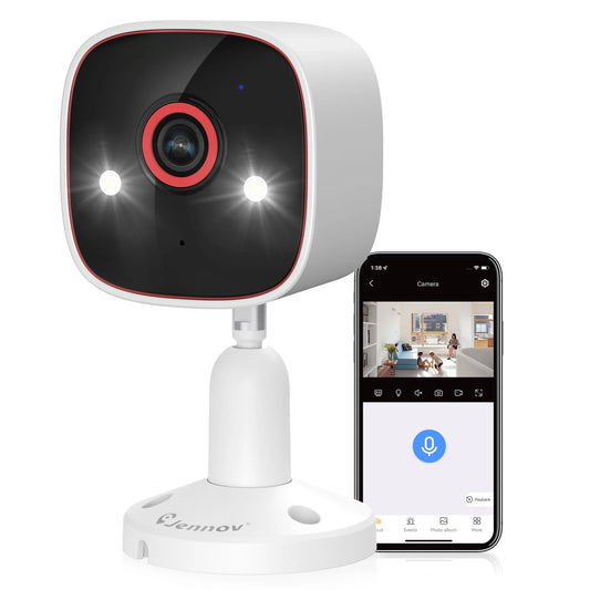 Jennov Outdoor/Indoor Security Cameras 5Ghz/2.4Ghz 2K HD Wireless WiFi Monitor for Home Security