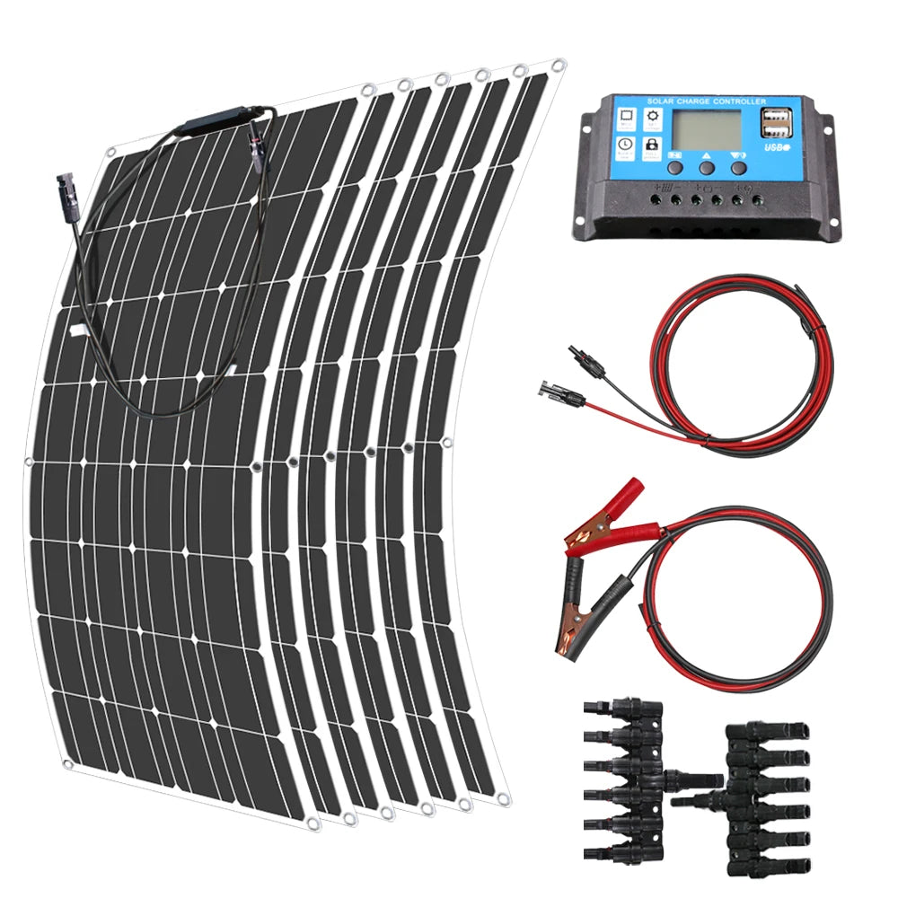 12V Flexible Solar Panel Bendable Waterproof Monocrystalline