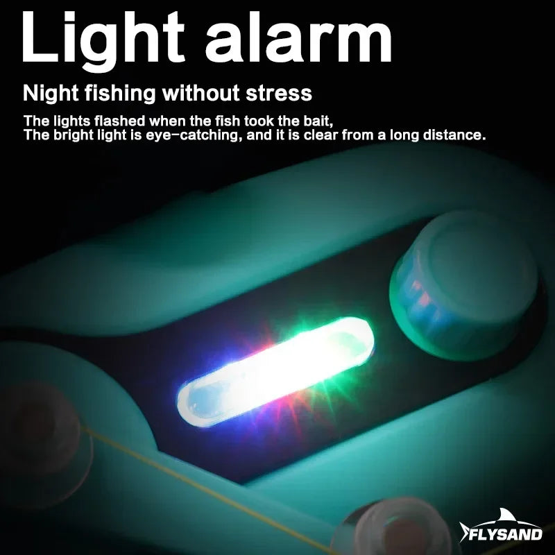 Electronic LED Light Fishing Alarm Sound Alert Bell Night Sea Rod Accessory Bite Indicator Tool
