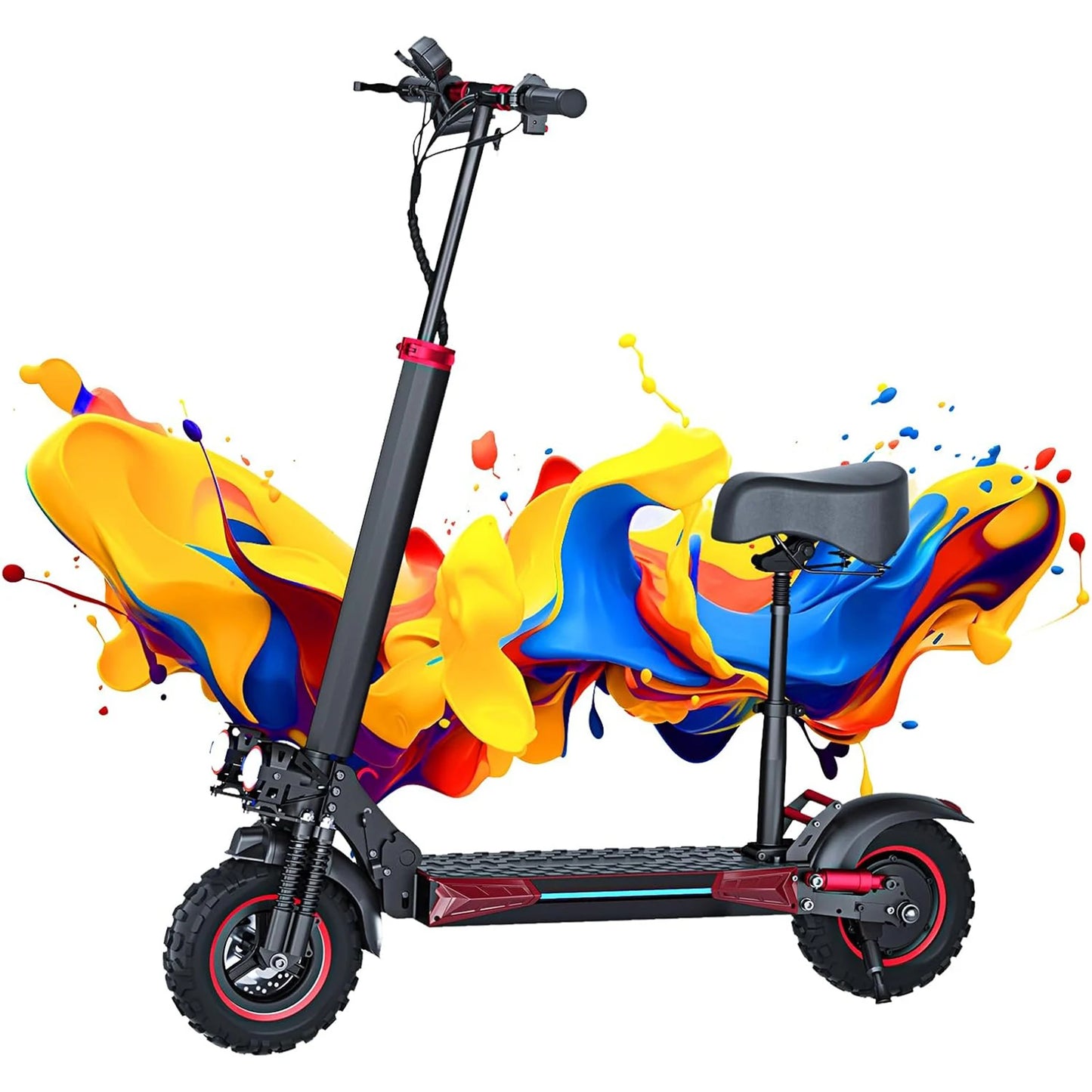 1200W Off-Road Electric Scooter with Seat, 30Mph Speed