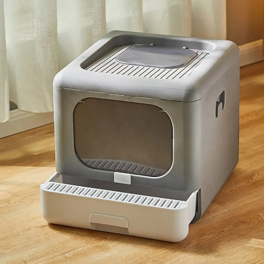 Cat Litter Box with Scoop and Tray Sifting Enclosed Pet Supplies