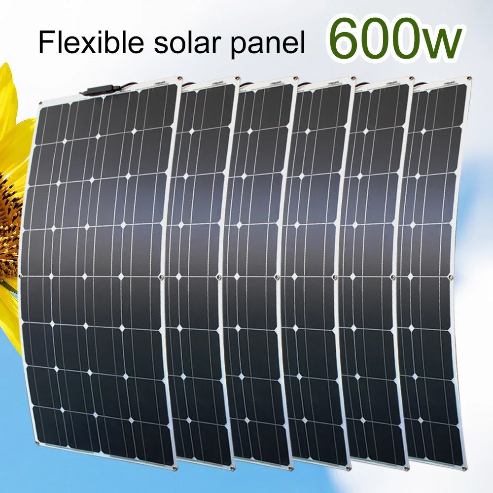 12V Flexible Solar Panel Bendable Waterproof Monocrystalline