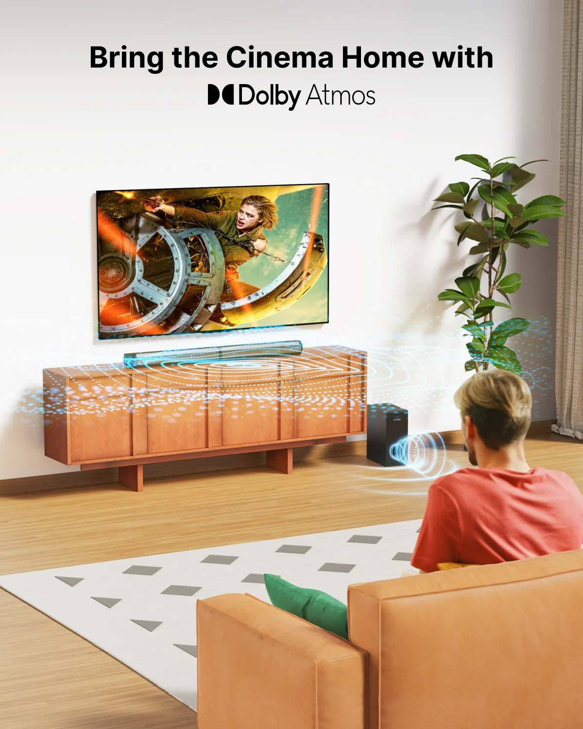 ULTIMEA 280W 4.1 Sound Bar with Dolby Atmos and Subwoofer