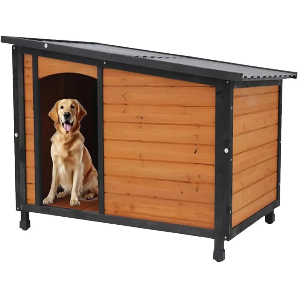 Extra Large Dog House Outdoor Weatherproof PVC Sloped Roof