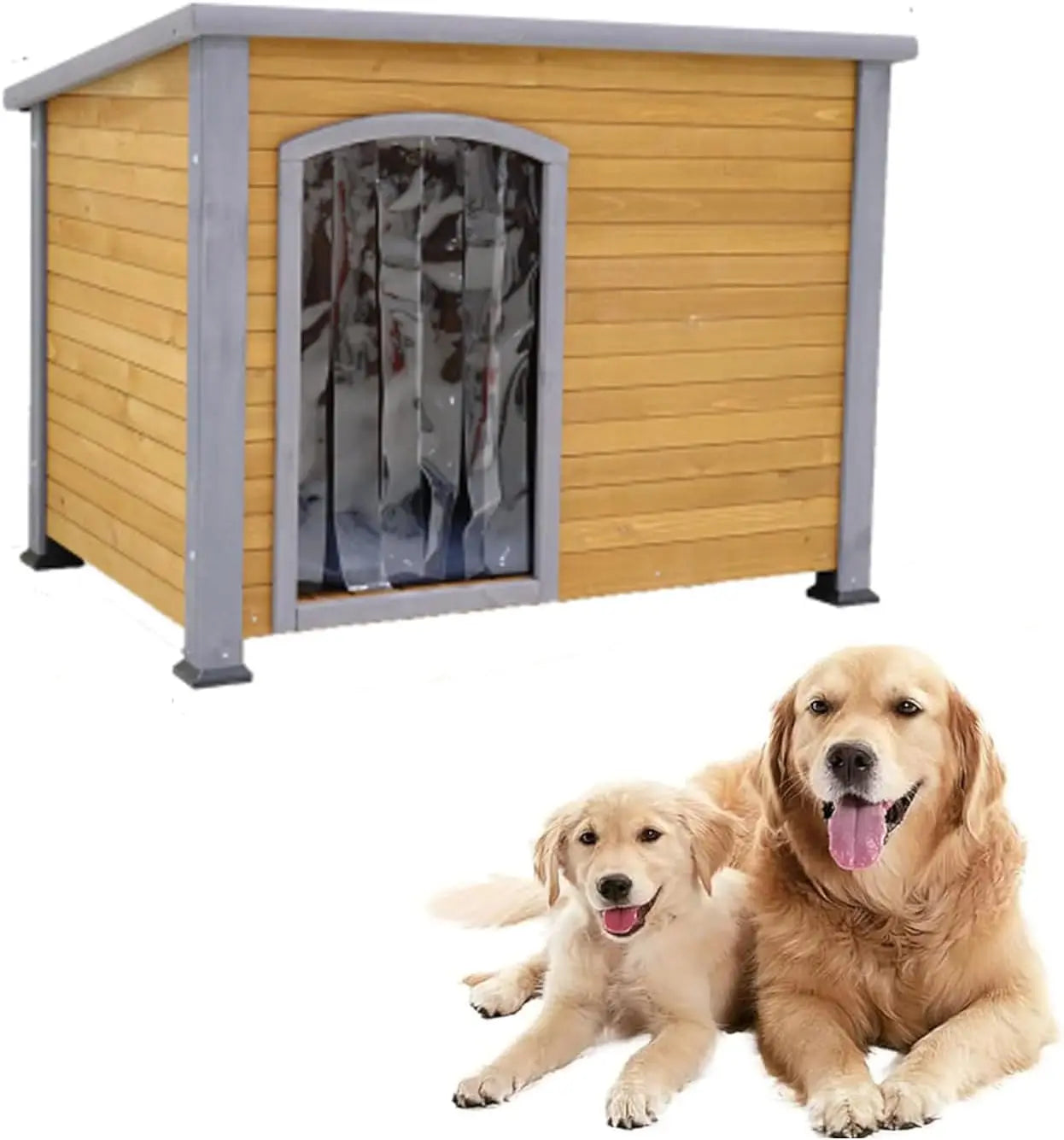 Extra Large Dog House Outdoor Weatherproof PVC Sloped Roof