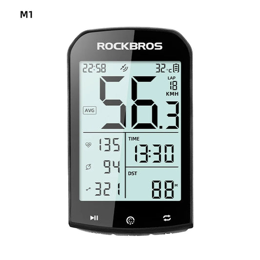 ROCKBROS GPS Bike Computer 5.0 ANT+ Bluetooth Waterproof Wireless Speedometer Odometer
