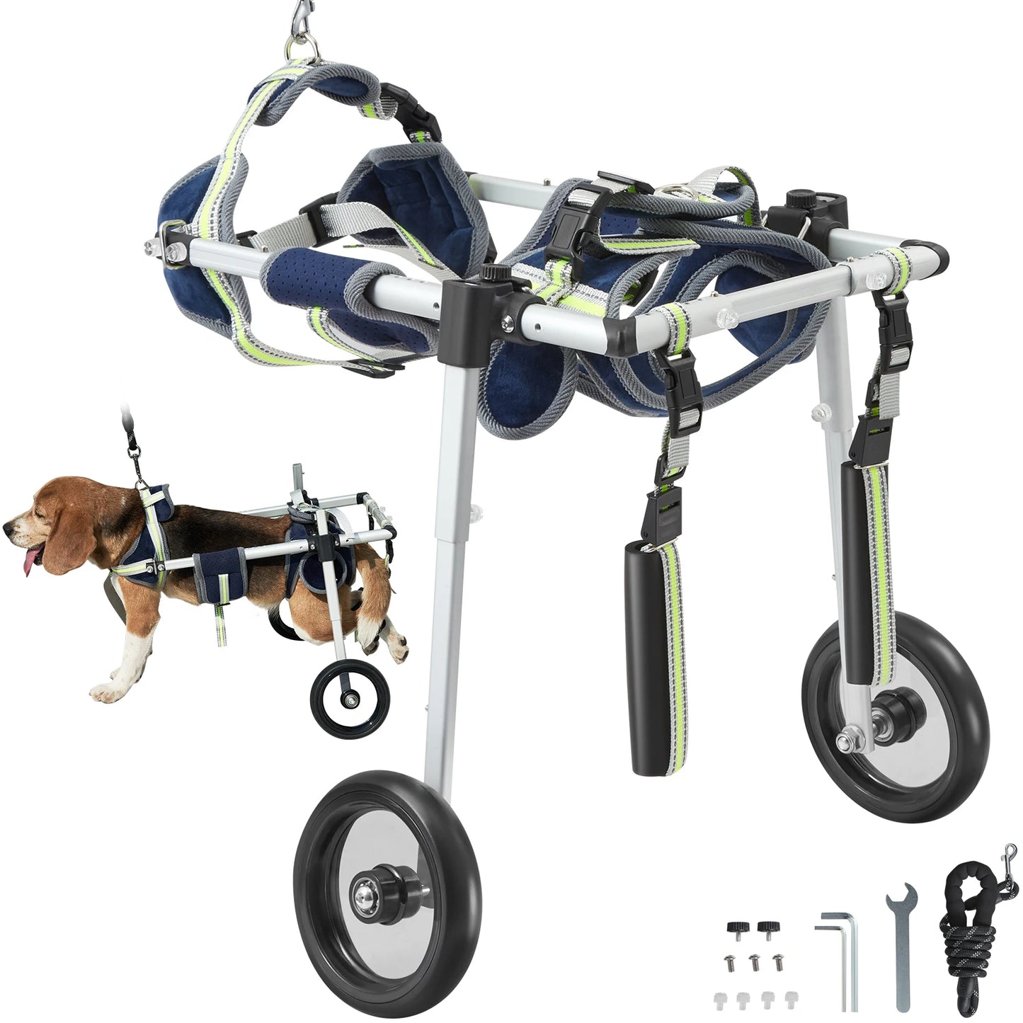 VEVOR 2 Wheels Dog Wheelchair for Back Legs Pet Cart