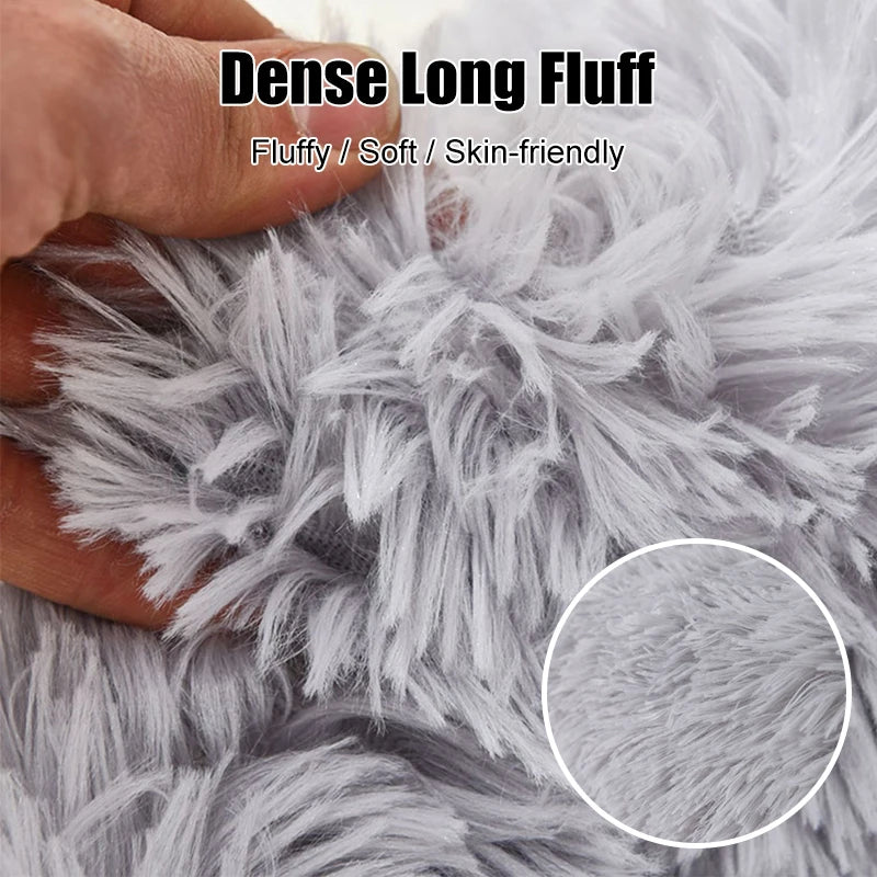 40-100cm Fluffy Pets Dogs Beds Large Round Dog Bed