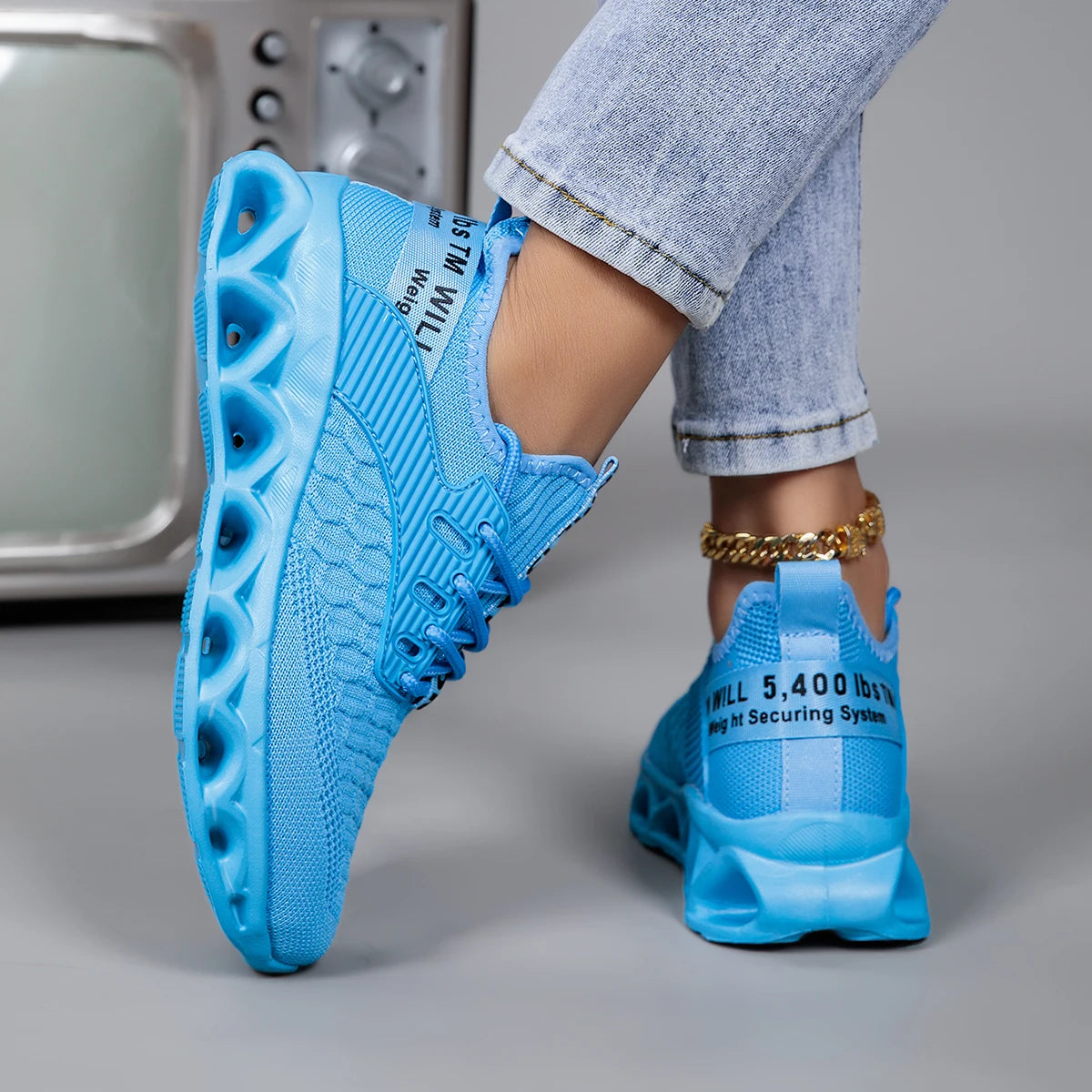 Women's Running Shoes Lightweight Mesh Breathable Comfortable Flat Soft Tennis Sports Shoes for Women