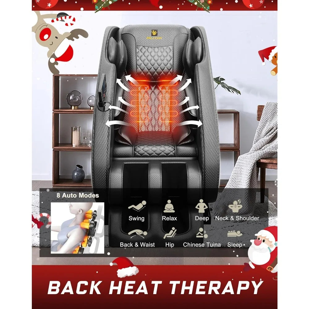 Massage Chair Recliner with Zero Gravity and Heating Brown