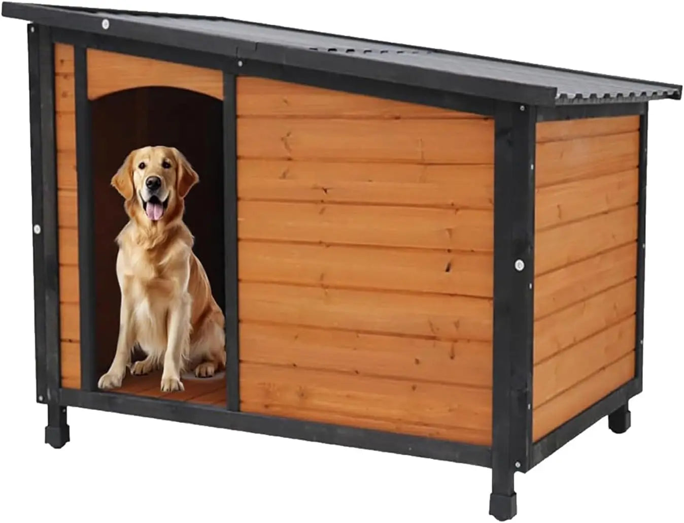 Extra Large Dog House Outdoor Weatherproof PVC Sloped Roof