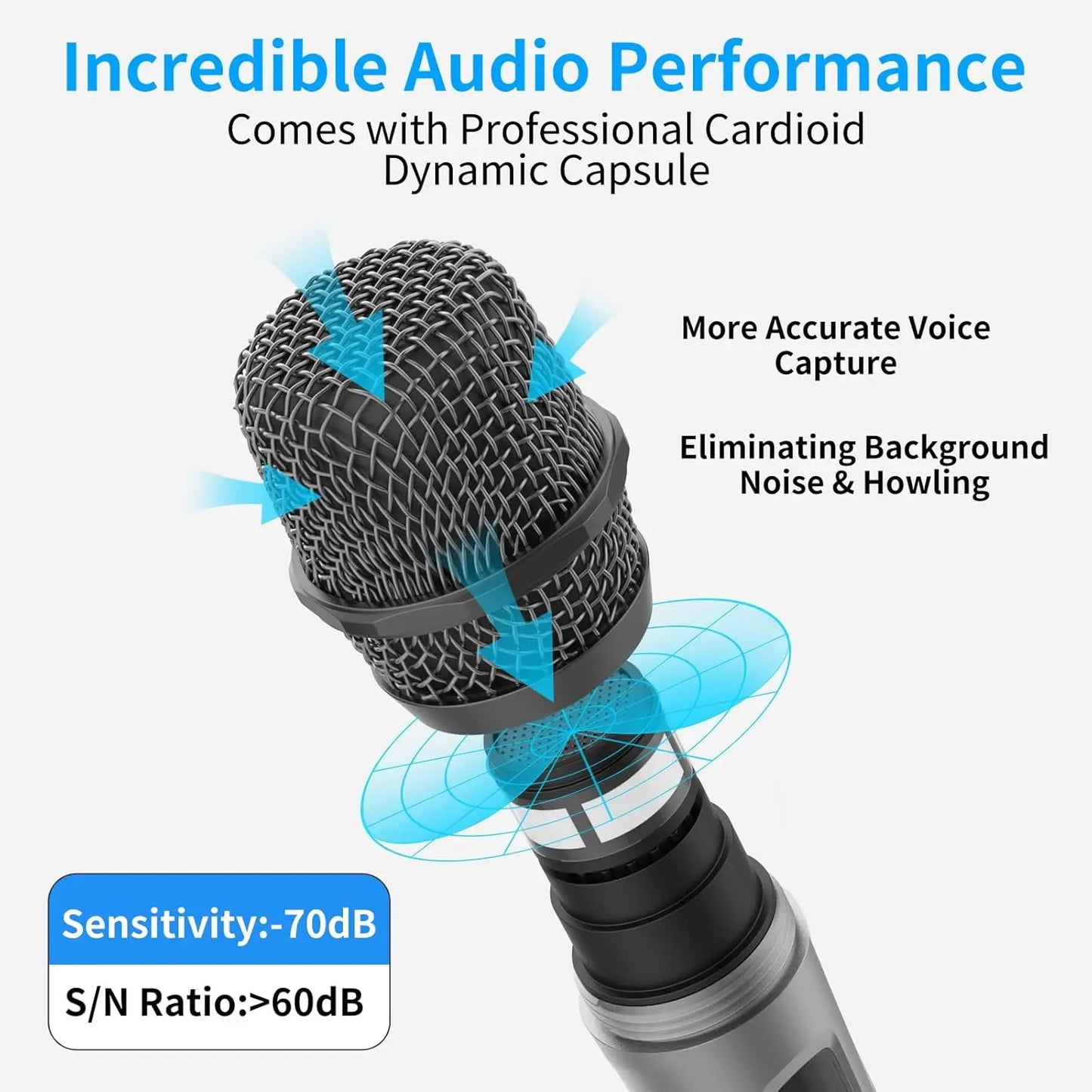 Wireless Microphones Rechargeable Aveek Karaoke Handheld Microphone