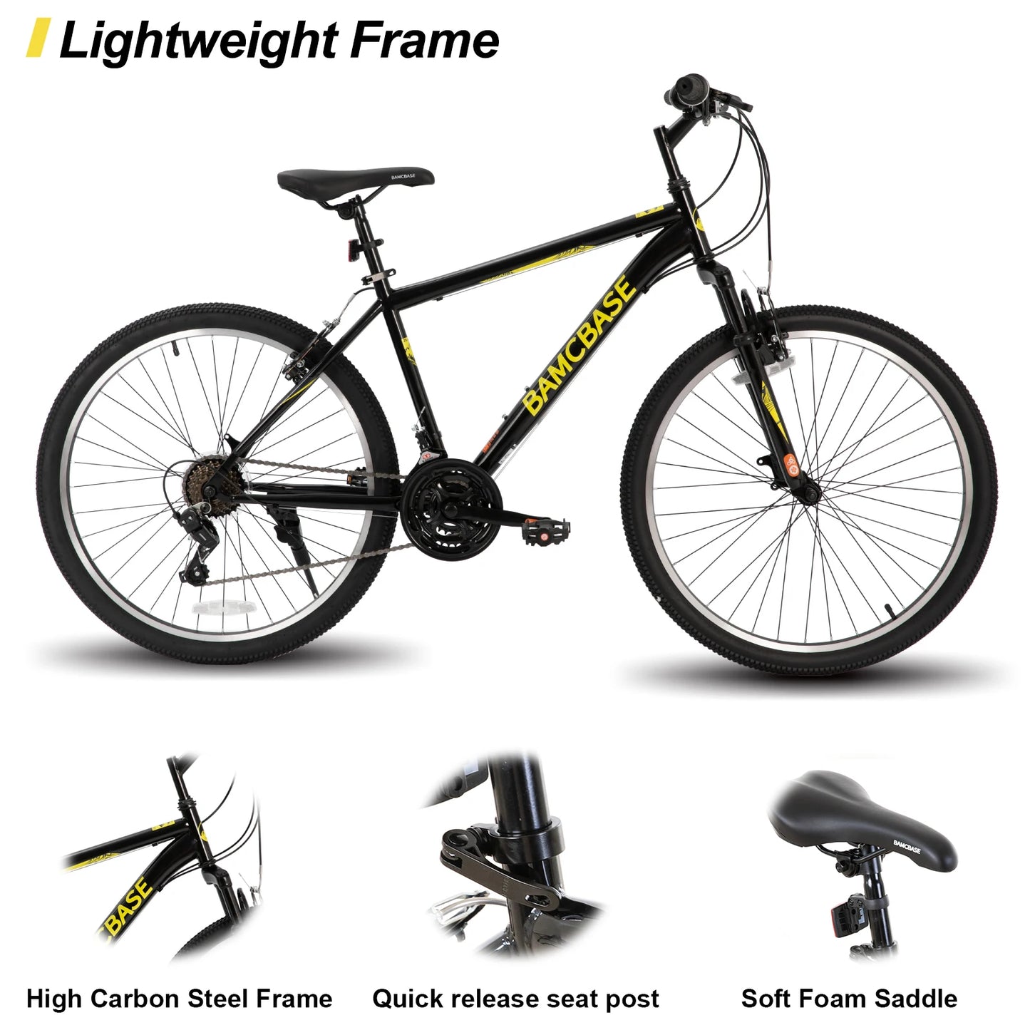 Hiland 26 27.5 Inch Mountain Bike for Men and Women