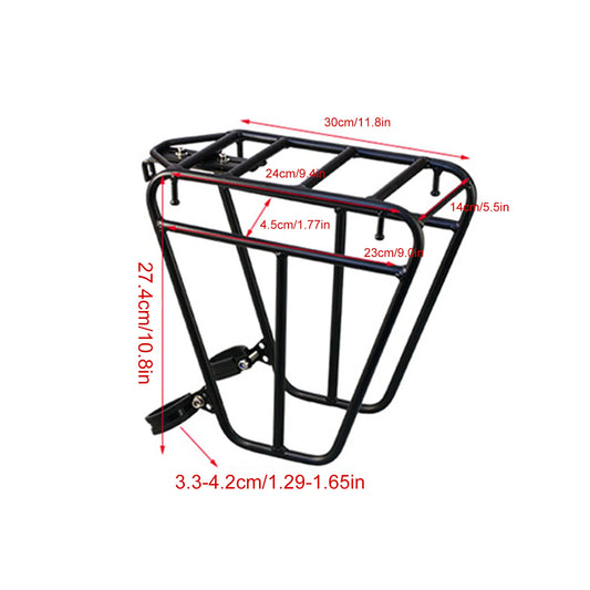 Bike Front Cargo Rack Steel Bicycle Front Fork Luggage Bracket Adjustable MTB Bike Side Mount Bag Stand For Cycling Accessories