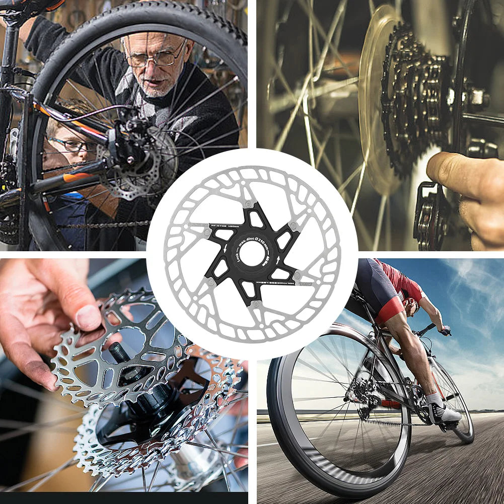 Bicycle Center Lock Disc Rotor Bike Brake Rotor Strong Heat Dissipation Floating Rotor 160mm MTB Road Accessories