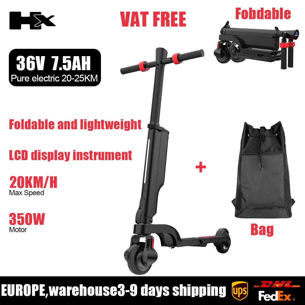 HX X6 Electric Scooter Adult 350W 25KM/H Foldable E Scooter