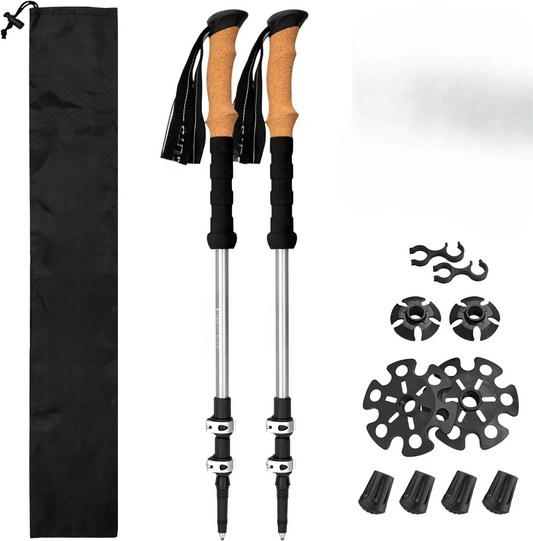 Trekking Poles for Hiking and Walking - Lightweight 7075 Aluminum